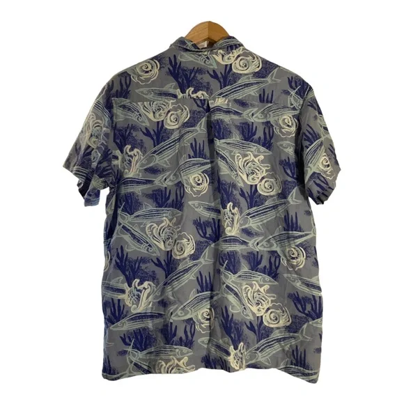 Columbia Sportswear Company shirt Mens Hawaian short sleeve Blue Size L - Picture 2 of 16